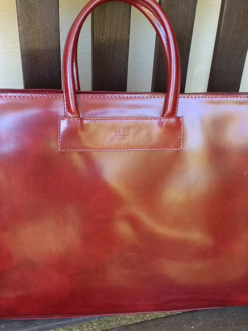 Alex Florenze Italian hand made leather briefcase